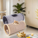 Foldable plush cat toy tunnel, playful cat tent, suitable for dogs and cats to play with