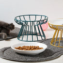 Pet Ceramic Bowl Nordic High Footed Ceramic Cat Food Bowl Snack Can Plate Anti Overturning Kitten Puppy Food Water Feeding Bowl