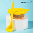 Portable Silicone Dog Cat Canned Lid 2-in-1Food Sealer Spoon Pet Food Cover Storage Fresh-keeping Lids Bowl Dog Accessories