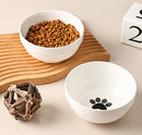 Ceramic Cat Bowl Cat Food Bowl Dog Bowl Drinking Water Bowl Food Bowl Cervical  Protection Pet Supplies Ceramic Double  Cat Bowl