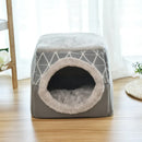 Closed Pet Sleeping House Dogs Cat Bed Suit For Winter Puppy Nest Winter Warm Cat Litter Pet Villa Closed Kennel Pet Supplies