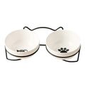 Ceramic Cat Bowl Cat Food Bowl Dog Bowl Drinking Water Bowl Food Bowl Cervical  Protection Pet Supplies Ceramic Double  Cat Bowl