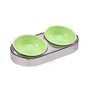 Food Feeders Pet Cat Double Bowls Feeder Adjustable Height Cats Dogs Drinker Water Bowl Dish Elevated Feeding Kitten Supplies
