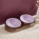 Food Feeders Pet Cat Double Bowls Feeder Adjustable Height Cats Dogs Drinker Water Bowl Dish Elevated Feeding Kitten Supplies