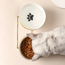 Ceramic Cat Bowl Cat Food Bowl Dog Bowl Drinking Water Bowl Food Bowl Cervical  Protection Pet Supplies Ceramic Double  Cat Bowl