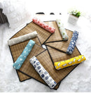 Cat Natural Cooling Mat Summer Pet Self Cooling Pad Cat Bed Mat For Dogs Indoor Rattan Weave Mat Sleeping Cat Bed