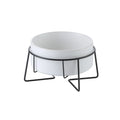 Double Cat Food Water Bowls with Stand Ceramic Pet Feeding Accessories Cats Small Dogs Eat Drink Supplies Puppy Feeder Bowl