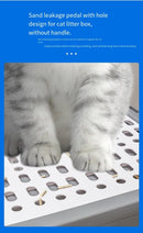 Large fully enclosed cat litter box with folding drawers for odor removal cat toilet with large splash-proof pet accessories