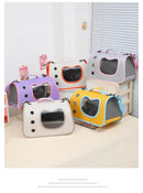 Portable Pet Carrier Bag for Small Dogs Cats Outdoor Foldable Cat Bag Breathable Cat Shoulder Bag Kitten Carrying Bag