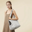 Pet Handbag Autumn and Winter Ultra-Light Quilted Cotton Pet Carrying Bag Single Shoulder Cat Outing Bag