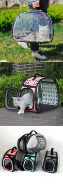 Portable Breathable Pet Carrier Backpack, Dog and Cat Travel Cage, Outdoor Handbag