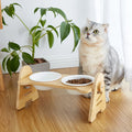 Cat Food Bowl Raised Dog Ceramic Adjustable Elevated Stand Feeder Neck Care Cat Dog Pets Supplies water Bowls