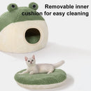 New Pet Nest Winter Protect Cold Warm Dog Den Cat Villa Small Frog Shape Semi Enclosed Kitten Puppy Plush Mattress Pet Supplies