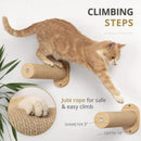 Cat Shelf Furniture Activity Indoor Cats Wall Hammock Climbing Shelves Solid Wood Steps Sisal Rope Cat Stairs Pet Wall Furniture