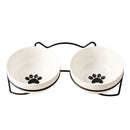 Ceramic Cat Bowl Cat Food Bowl Dog Bowl Drinking Water Bowl Food Bowl Cervical  Protection Pet Supplies Ceramic Double  Cat Bowl