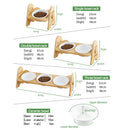 Cat Food Bowl Raised Dog Ceramic Adjustable Elevated Stand Feeder Neck Care Cat Dog Pets Supplies water Bowls