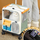 Cat bag out portable cat backpack pet trolley case backpack car riding artifact dog large-capacity suitcase