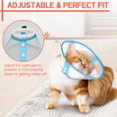 A fashionable contrast color stitching pet Elizabethan collar sterilization care collar for cats and dogs grooming collar to pre