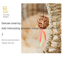 Internet celebrity semi-enclosed pet hammock cat nest cat cage round cat hanging bed basket rattan summerhammock