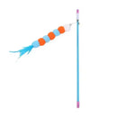 Funny Kitten Cat Teaser Interactive Toy Rod with Bell and Feather Toys for Cats Teaser Interactive Toy Rod Pet Cats Toys Stick