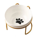 Ceramic Cat Bowl Cat Food Bowl Dog Bowl Drinking Water Bowl Food Bowl Cervical  Protection Pet Supplies Ceramic Double  Cat Bowl