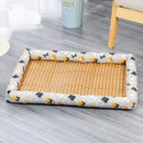 Pet Cat Bed Mat Rattan Woven Cat Sleeping Mat Sofa Bed Summer Pet Cooling Mat for Small Dog Cats Kitten Puppy Beds Cushion