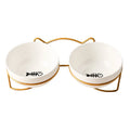Ceramic Cat Bowl Cat Food Bowl Dog Bowl Drinking Water Bowl Food Bowl Cervical  Protection Pet Supplies Ceramic Double  Cat Bowl