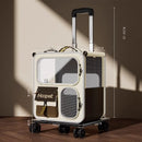 Cat bag out portable cat backpack pet trolley case backpack car riding artifact dog large-capacity suitcase