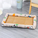 Pet Cat Bed Mat Rattan Woven Cat Sleeping Mat Sofa Bed Summer Pet Cooling Mat for Small Dog Cats Kitten Puppy Beds Cushion
