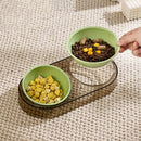 Food Feeders Pet Cat Double Bowls Feeder Adjustable Height Cats Dogs Drinker Water Bowl Dish Elevated Feeding Kitten Supplies