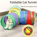 Cat Tunnel Tube Kitty Tunnel Bored Cat Pet Toys Peek Hole Toy Interactive for Indoor Cats Exercise Fun Reduce Anxiety Durable
