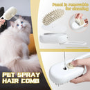Steam Brush Cat Hair Steam Brush Steamy Cats Brush Electric Spray Pet Comb Grooming Removing Tangled and Loose Cats Accessories