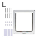 Cat Flap Door with 4 Way Security Lock ABS Plastic Gate Puppy Kitten Safety In/out Dog Cat Flap Door Kit Small Pet Supplies