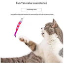 Funny Kitten Cat Teaser Interactive Toy Rod with Bell and Feather Toys for Cats Teaser Interactive Toy Rod Pet Cats Toys Stick