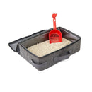 Oxford Cloth Foldable Cat Litter Box Large Capacity Waterproof Travel Litter Pan Rectangular with Shovel Mobile Cat Toilet