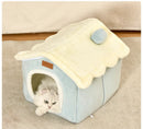Foldable Cat/dog Pet Nest Detachable and Washable Cat House Dog House Indoor Cat Nest Suitable for Small and Medium-sized Pets