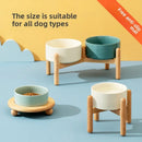 Self-Assembly Ceramic Double Cat Bowl Dog Bowl 400ML Pet Feeding Water Bowl Cat Puppy Feeder Product SuppliesFood Water Bowls