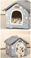 Foldable Cat/dog Pet Nest Detachable and Washable Cat House Dog House Indoor Cat Nest Suitable for Small and Medium-sized Pets
