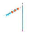 Funny Kitten Cat Teaser Interactive Toy Rod with Bell and Feather Toys for Cats Teaser Interactive Toy Rod Pet Cats Toys Stick