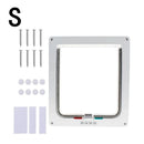Cat Flap Door with 4 Way Security Lock ABS Plastic Gate Puppy Kitten Safety In/out Dog Cat Flap Door Kit Small Pet Supplies