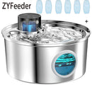 Stainless Steel Wireless Cat Water Fountain Charging Automatic Pet Drinking Motion Sensor Dog Water Dispenser Accessories filter