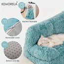 KEMORELA Luxury Thickened Long-Haired Cat Sofa for Large Cats Cozy Heightened Cushioned Pet Bed Durable Furniture for Home Decor