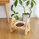 Cat Food Bowl Raised Dog Ceramic Adjustable Elevated Stand Feeder Neck Care Cat Dog Pets Supplies water Bowls