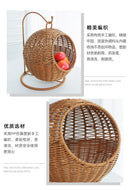 Cat Cage Household Small Family Cat Nest Hanging Basket Imitation Rattan Weaving Hanging Basket Desktop Snack Candy Fruit Basket