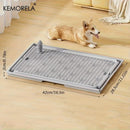 KEMORELA 2-in-1 Non-Slip Dog Potty Tray Cat Litter Mat - Waterproof Soft Paw-Friendly Design with Grid Pattern for Easy Cleaning