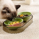 Food Feeders Pet Cat Double Bowls Feeder Adjustable Height Cats Dogs Drinker Water Bowl Dish Elevated Feeding Kitten Supplies