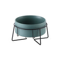 Double Cat Food Water Bowls with Stand Ceramic Pet Feeding Accessories Cats Small Dogs Eat Drink Supplies Puppy Feeder Bowl