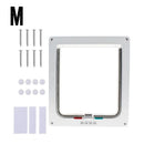 Cat Flap Door with 4 Way Security Lock ABS Plastic Gate Puppy Kitten Safety In/out Dog Cat Flap Door Kit Small Pet Supplies