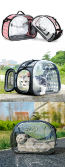 Portable Breathable Pet Carrier Backpack, Dog and Cat Travel Cage, Outdoor Handbag