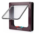 Cat Flap Door with 4 Way Security Lock ABS Plastic Gate Puppy Kitten Safety In/out Dog Cat Flap Door Kit Small Pet Supplies